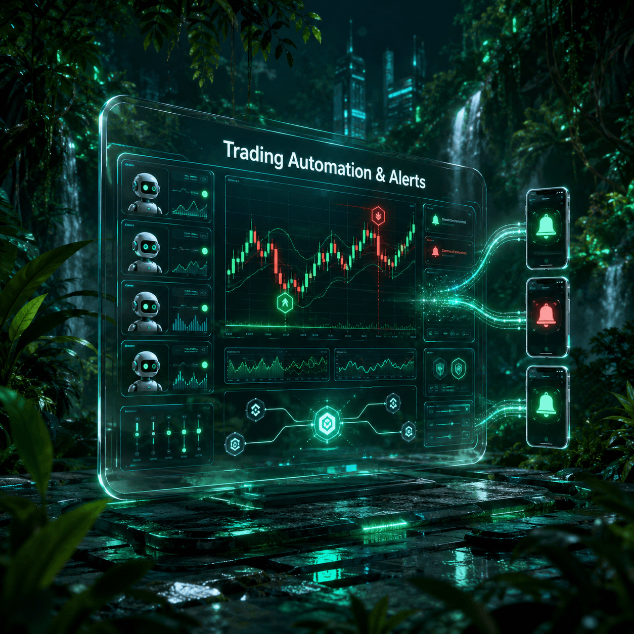 Trading alert system with rule builder and notifications